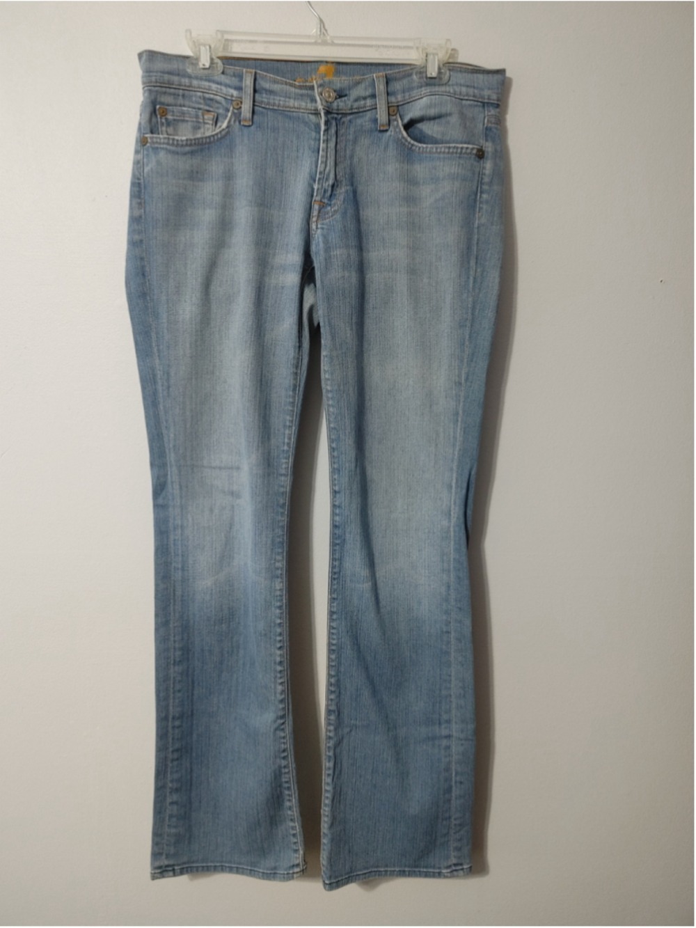 Women's 7 For All Mankind Boot Cut Jeans Size 31 Light Blue